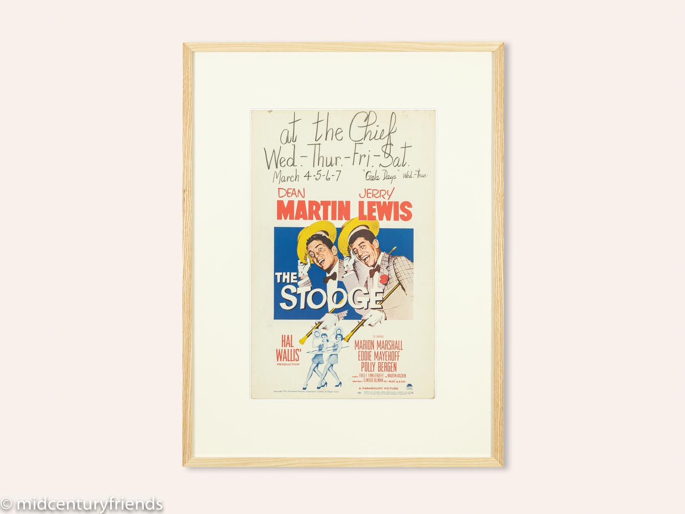 Window card „The Stooge“, Dean Martin & Jerry Lewis, 63 x 83 cm