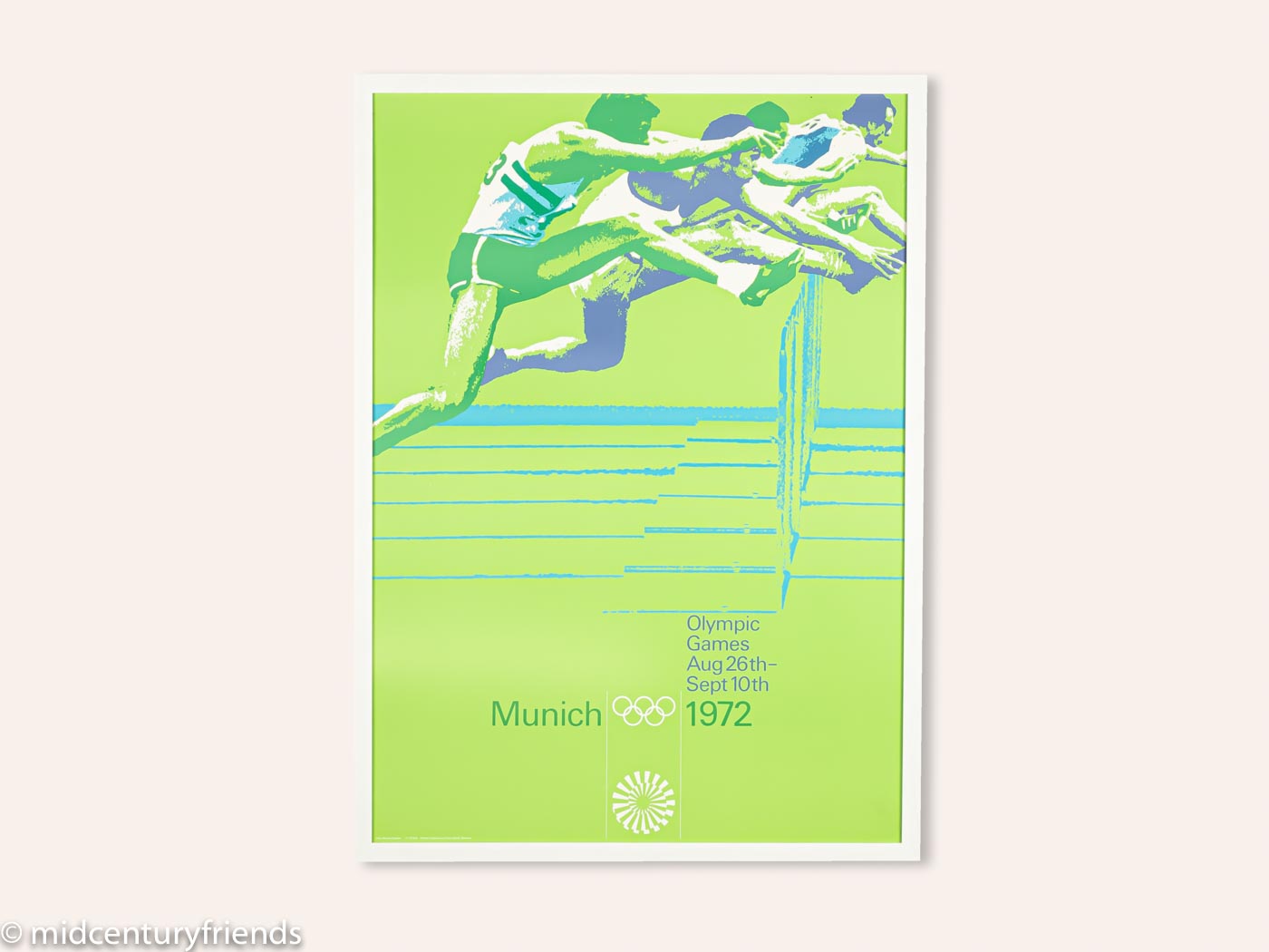 1970ER JAHRE PLAKAT „HÜRDENLAUF“, OTL AICHER