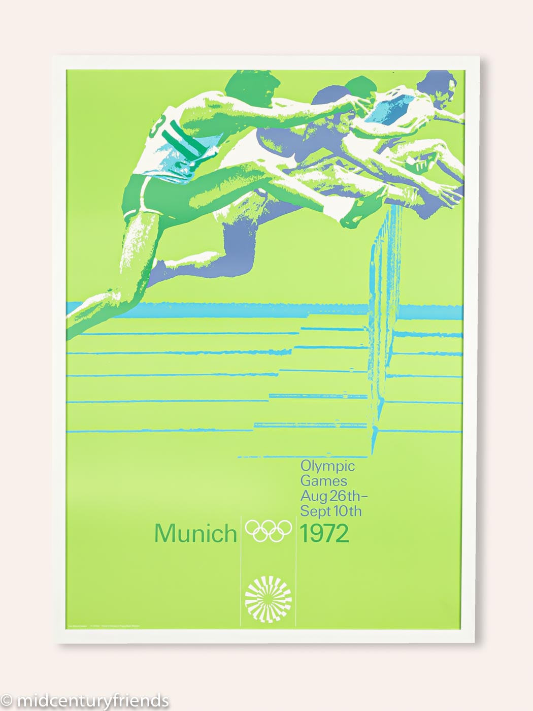 1970ER JAHRE PLAKAT „HÜRDENLAUF“, OTL AICHER