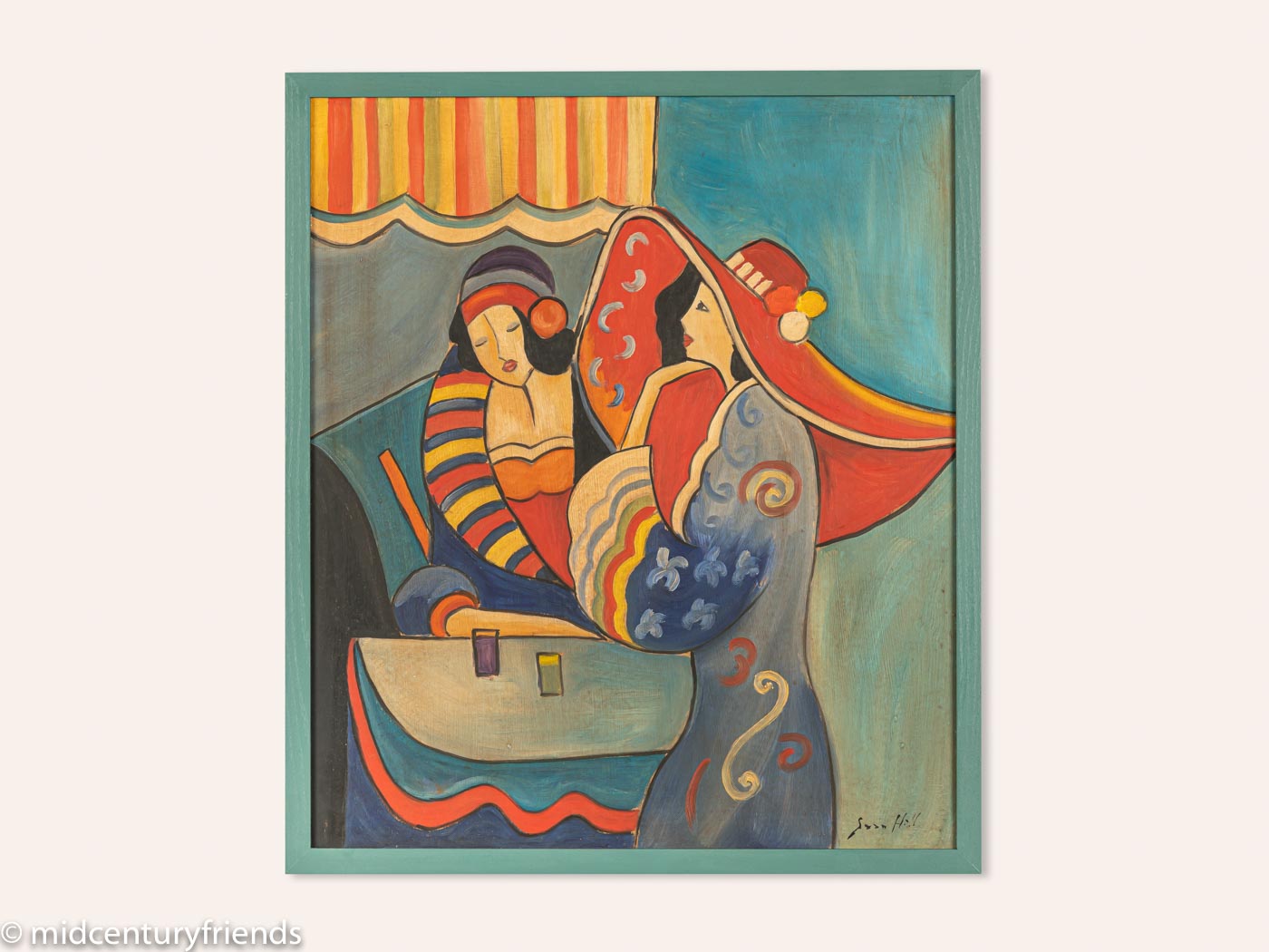 EXPRESSIONISTISCHES GEMÄLDE VON SARA HILL, 52 CM X 60 CM