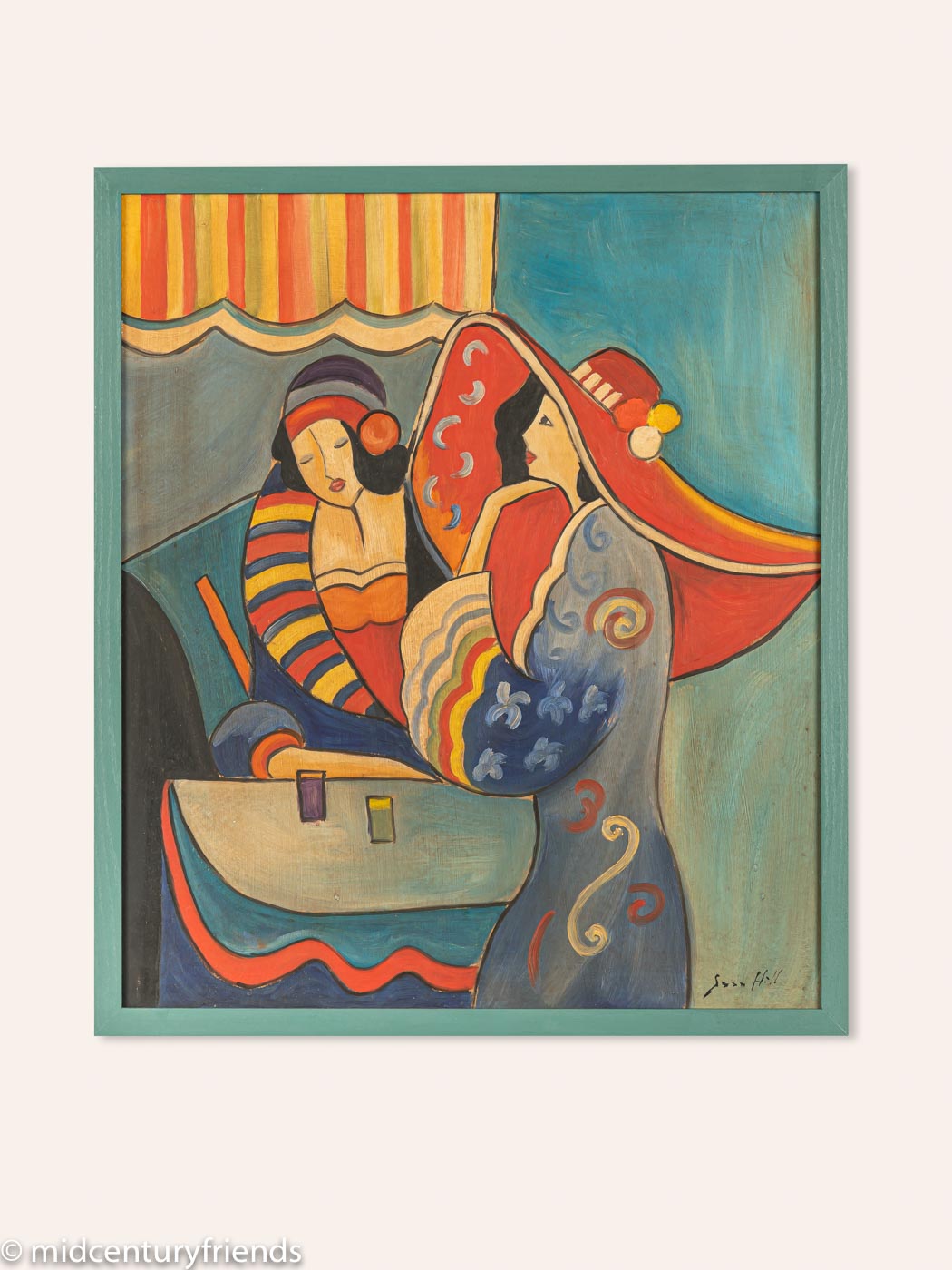 EXPRESSIONISTISCHES GEMÄLDE VON SARA HILL, 52 CM X 60 CM