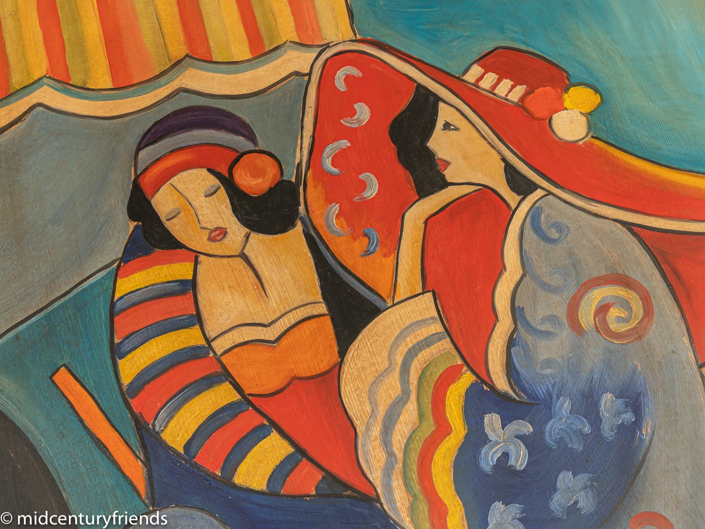 EXPRESSIONISTISCHES GEMÄLDE VON SARA HILL, 52 CM X 60 CM