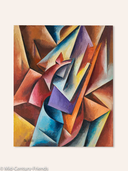 Avantgarde 2, Acryl auf Hartfaserplatte, 40 x 49cm