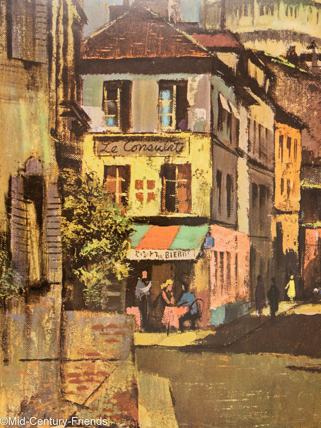 Paris - A Street in Montmartre, Travel Poster, 91 x 123 cm – MCF Paris - A Street in Montmartre, Travel Poster, 91 x 123 cm – MCF