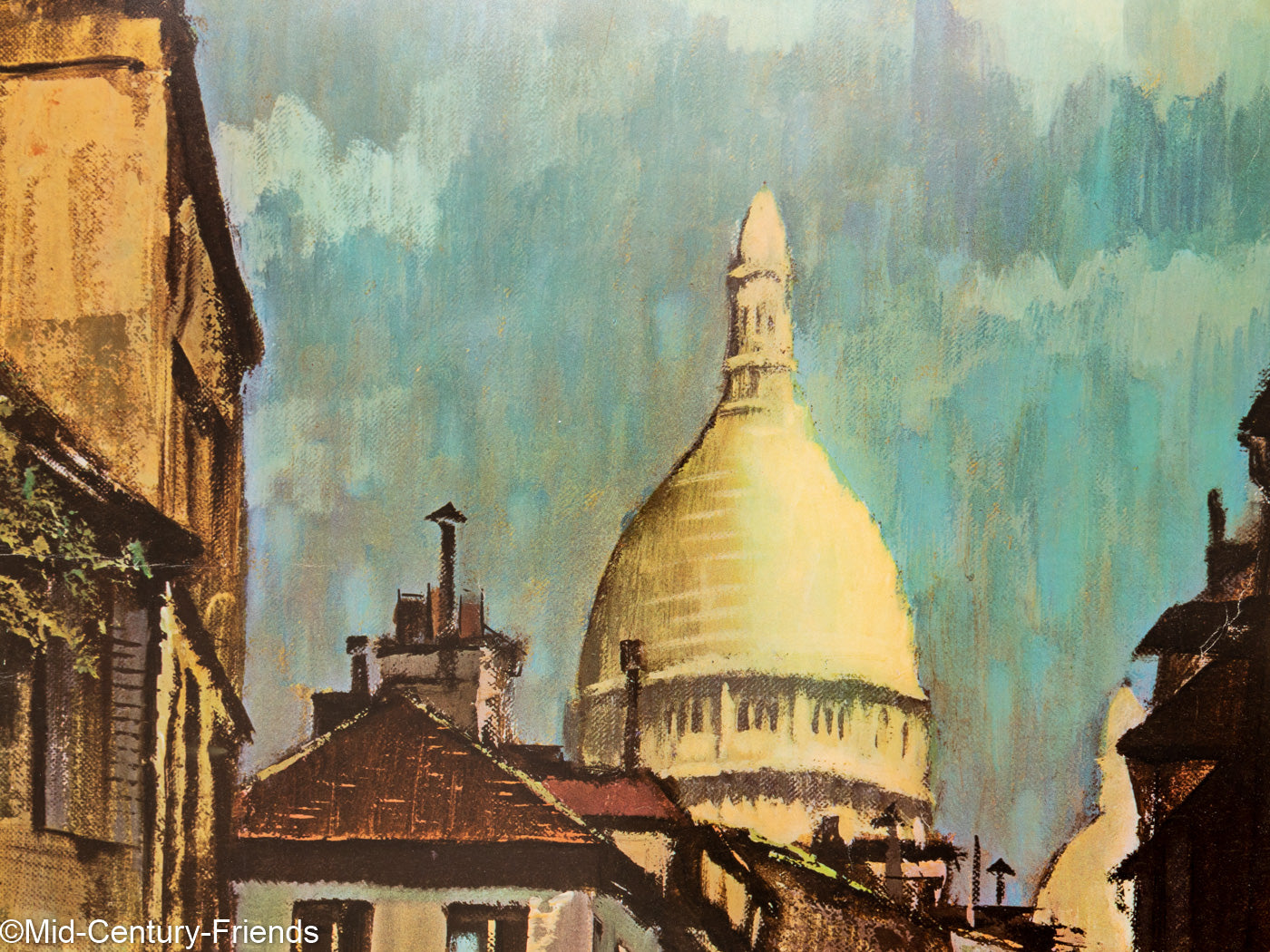 Paris - Une Rue de Montmartre, Reiseposter, 91 x 123 cm