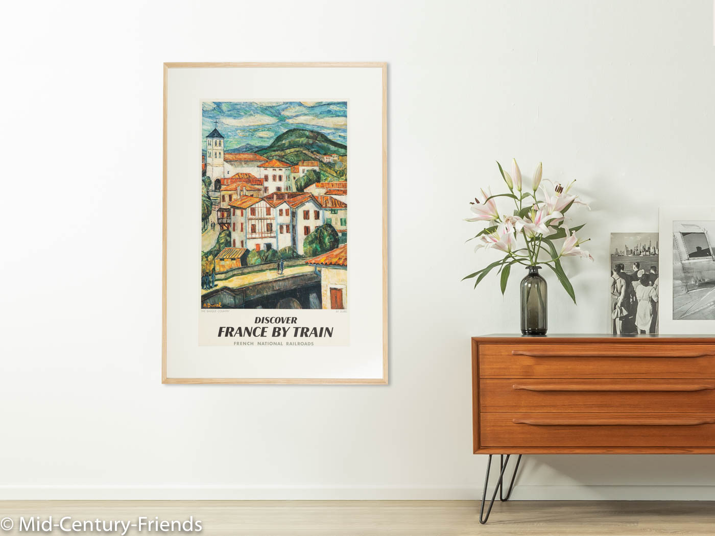 DISCOVER FRANCE BY TRAIN – THE BASQUE COUNTRY, SNCF REISEPOSTER, 87 X 124 CM