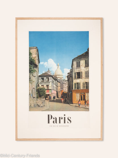 Paris - Une Rue de Montmartre, Reiseposter, 85 x 118 cm