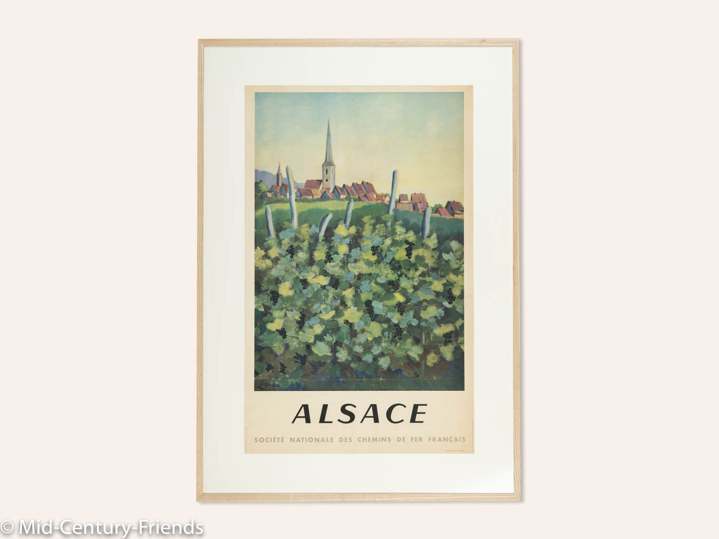 ALSACE, SNCF REISEPOSTER, 86 X 123 CM