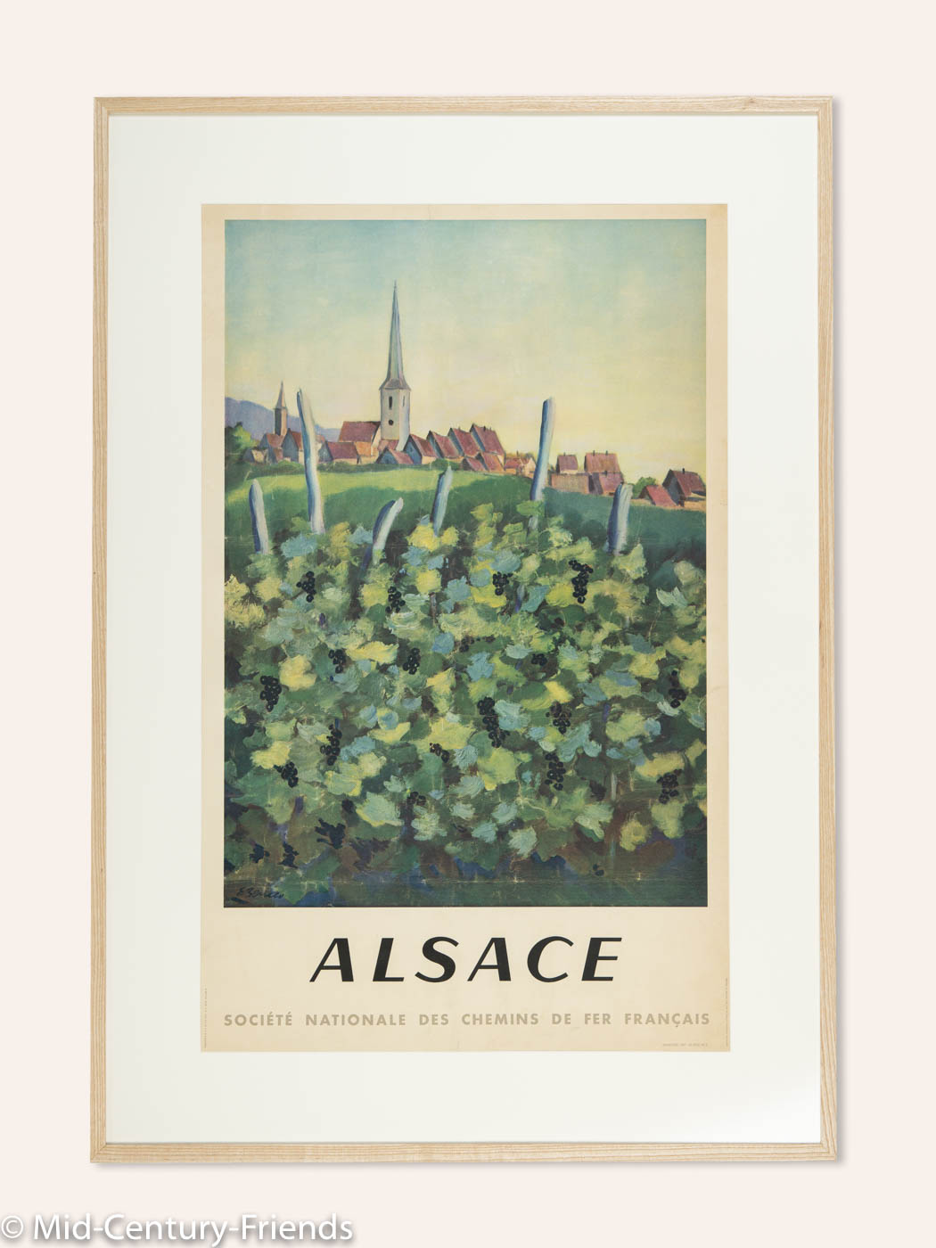 ALSACE, SNCF REISEPOSTER, 86 X 123 CM