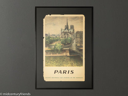 Werbeposter "Notre Dame", French National Railways, 87 x 123 cm