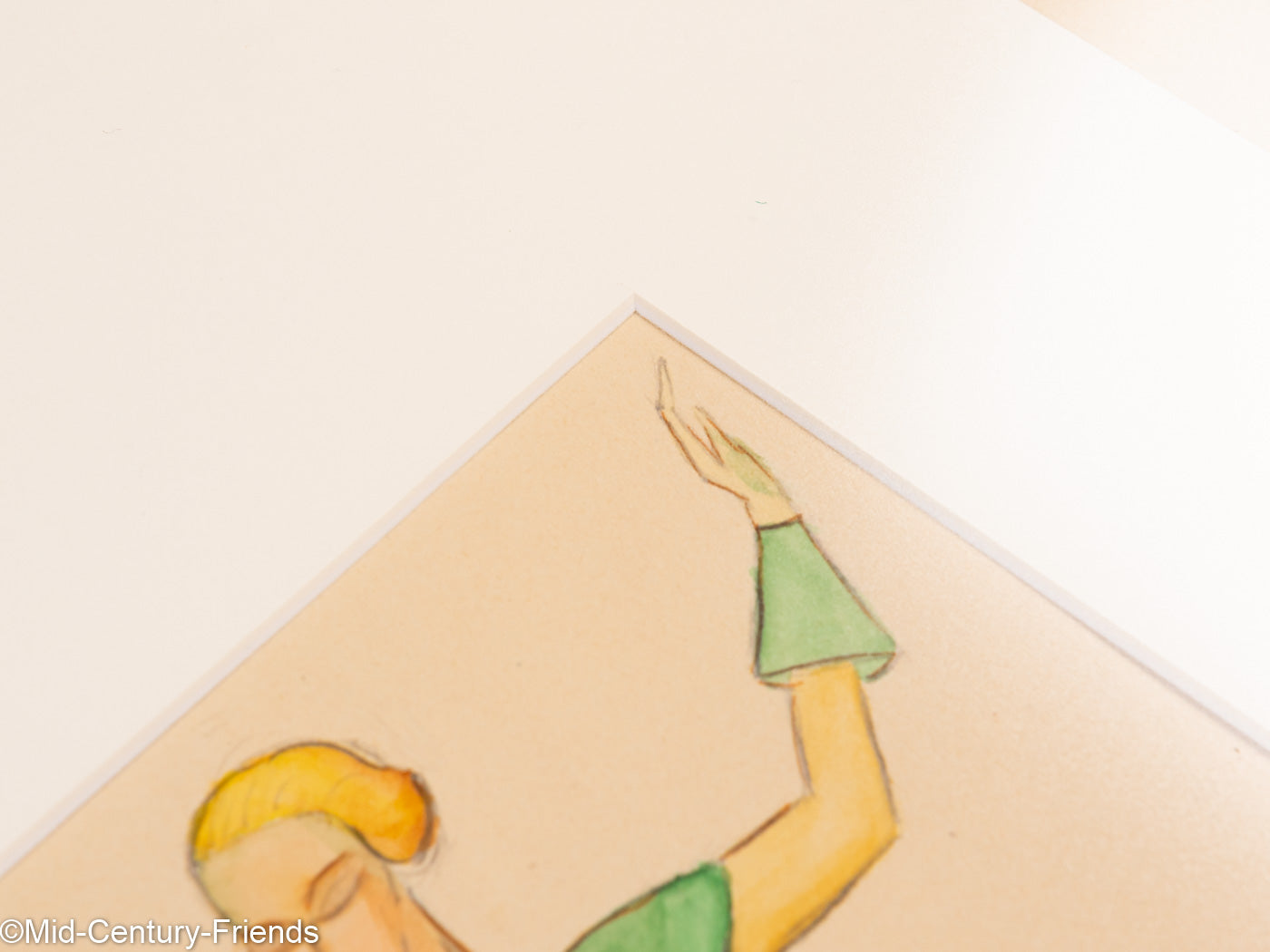 Art Déco Modezeichnungen II, Gouache auf Papier, 93 x 52 cm