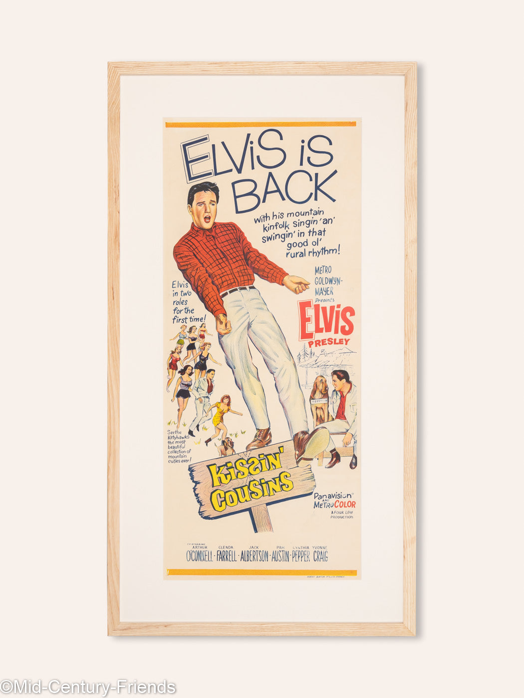 Kissin´ Cousins, Elvis Presley, Filmposter, 50 x 93 cm