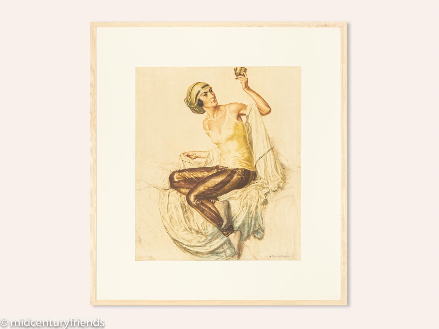 Ivo SALIGER „Freundin des Hafis“, Original-Farbradierung