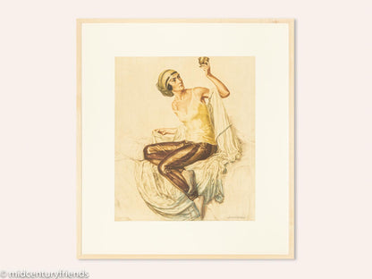 Ivo SALIGER „Freundin des Hafis“, Original-Farbradierung
