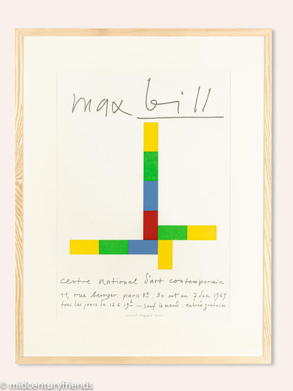Max Bill Ausstellungsplakat, 63 x 82 cm