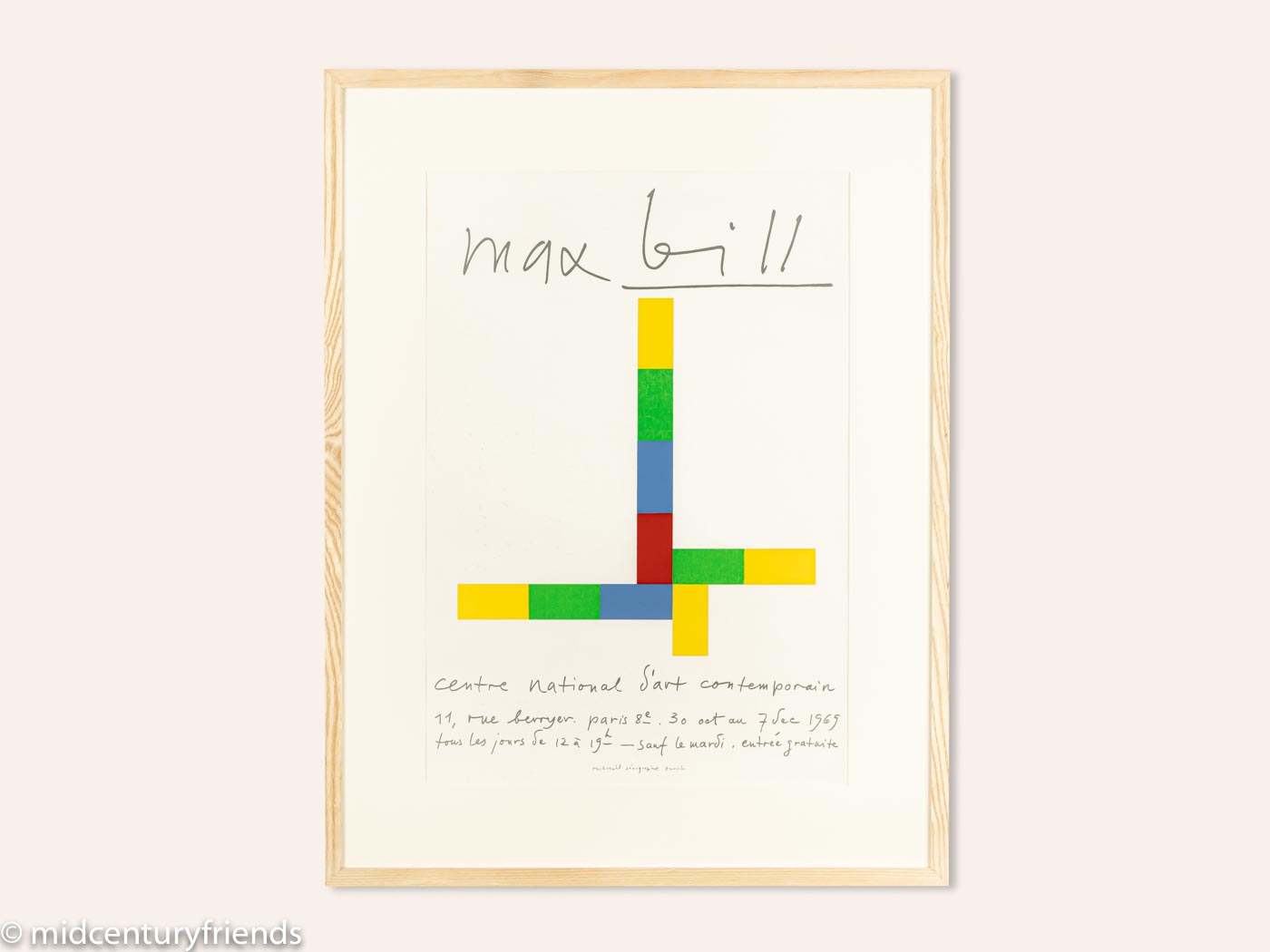 Max Bill Ausstellungsplakat, 63 x 82 cm