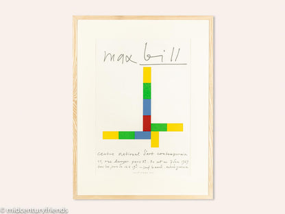 Max Bill Ausstellungsplakat, 63 x 82 cm