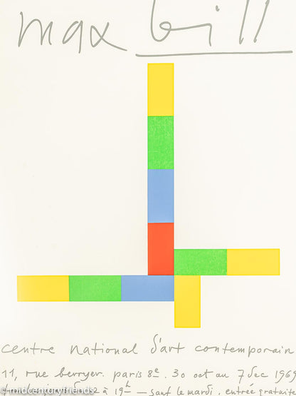 Max Bill Ausstellungsplakat, 63 x 82 cm