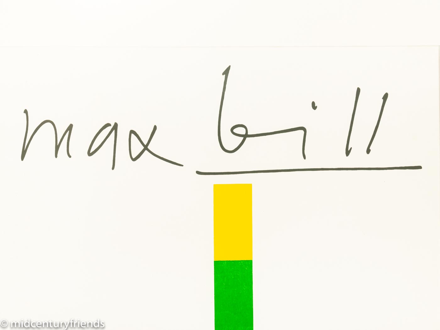 Max Bill Ausstellungsplakat, 63 x 82 cm