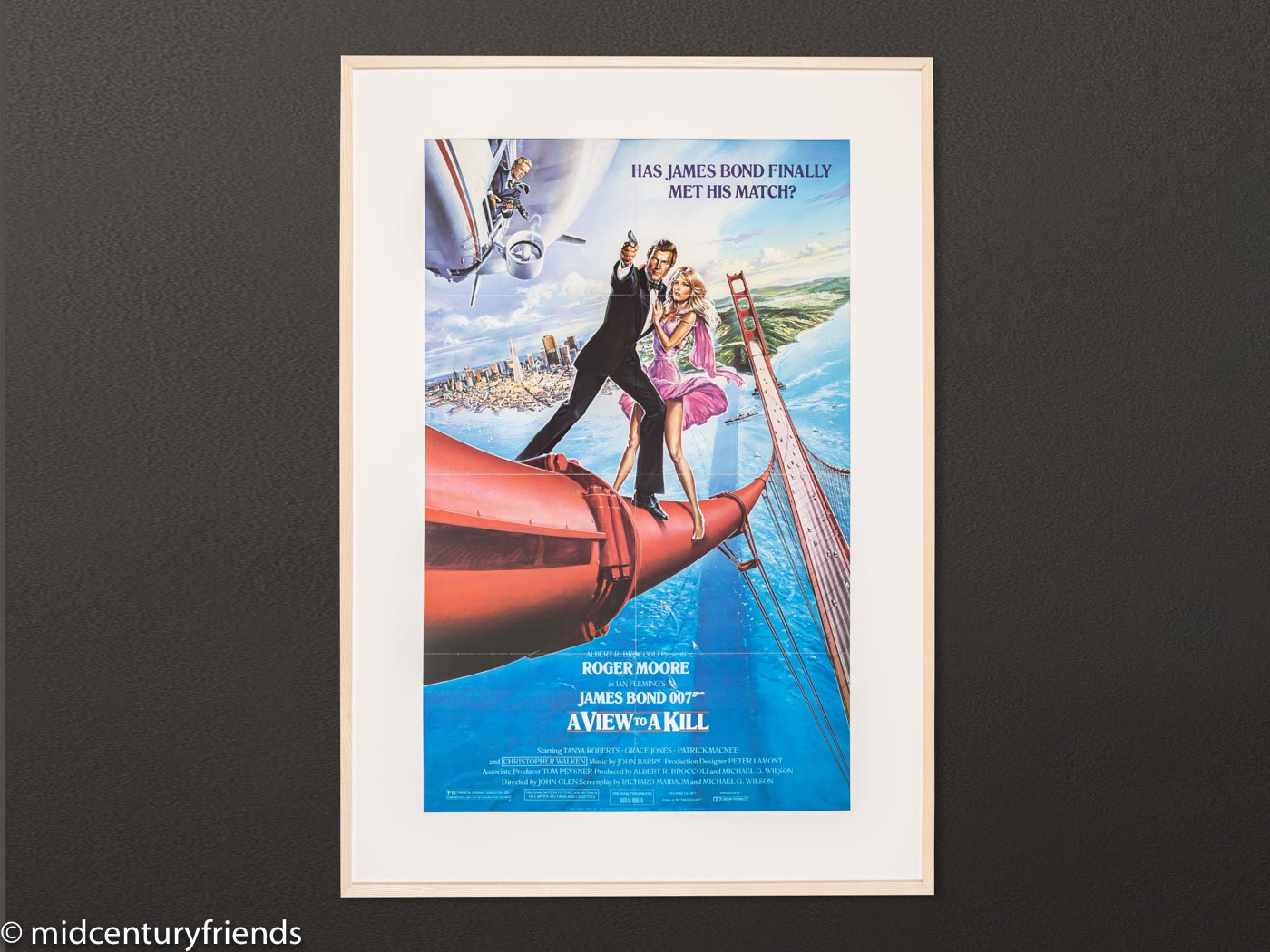 A VIEW TO A KILL - Roger Moore, Filmposter, 88 x 124 cm