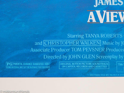 A VIEW TO A KILL - Roger Moore, Filmposter, 88 x 124 cm