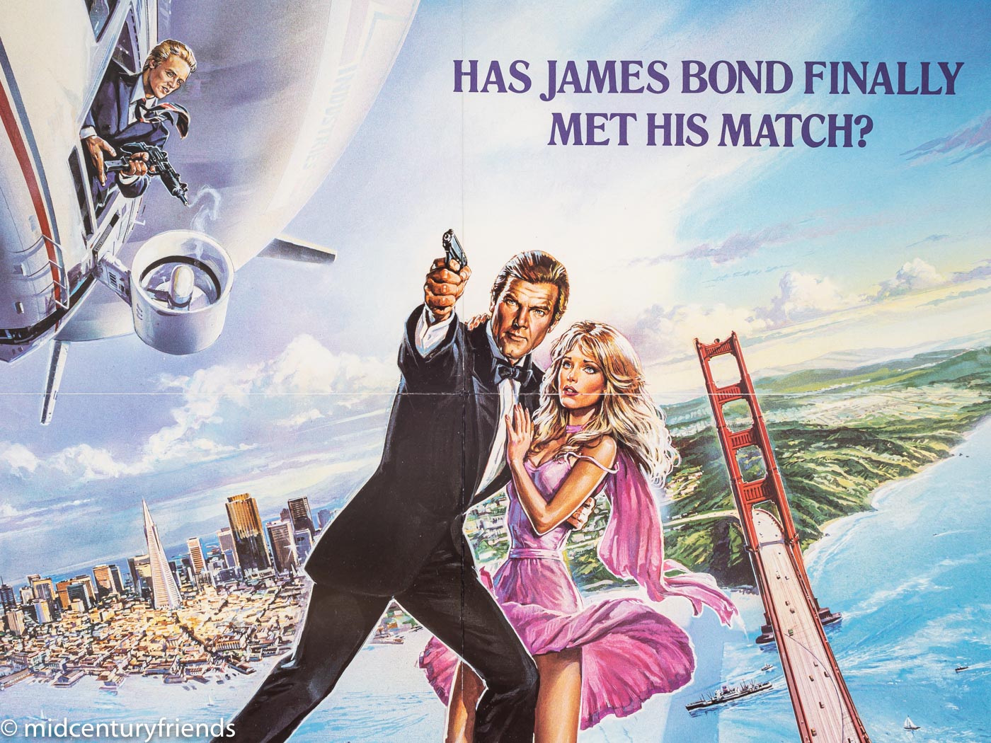 A VIEW TO A KILL - Roger Moore, Filmposter, 88 x 124 cm
