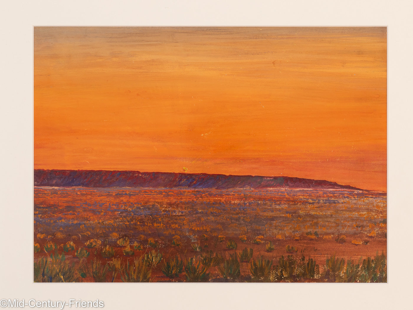 Wüste, Gouache/Öl auf Karton, 63 x 53 cm