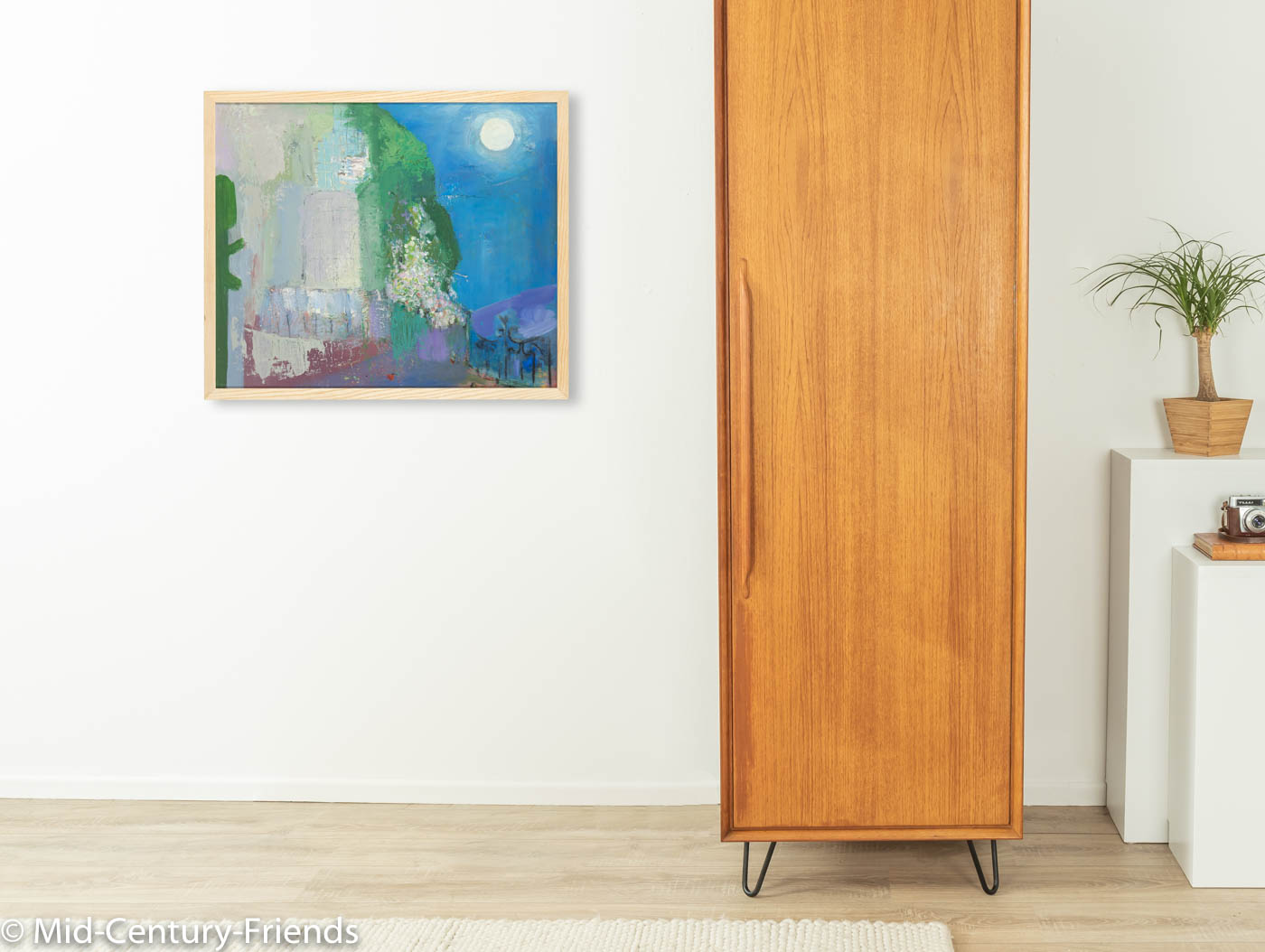 Der Mond, Öl auf Hartfaserplatte, 54 x 64 cm