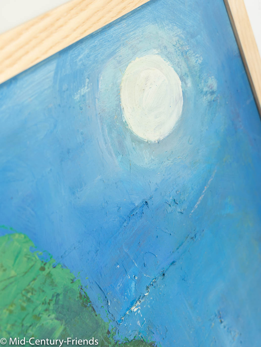 Der Mond, Öl auf Hartfaserplatte, 54 x 64 cm