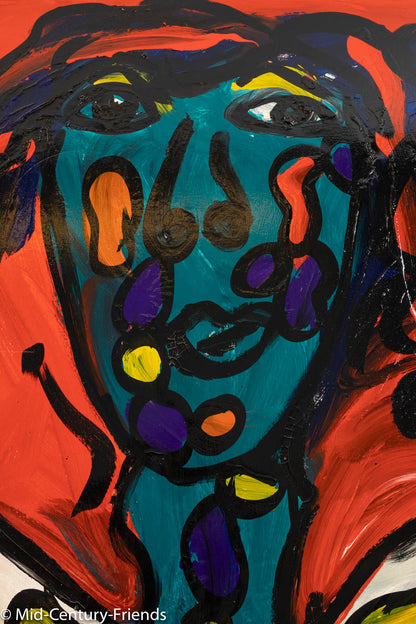 Crazy Guy, Acryl auf Leinwand, 100 x 105cm