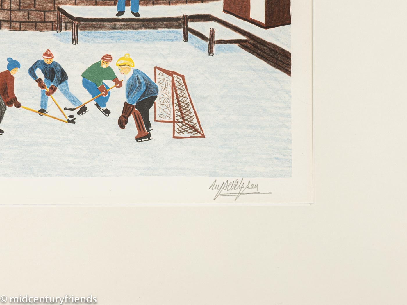 Schwedischer Winter, Farblithographie, 73 x 63 cm