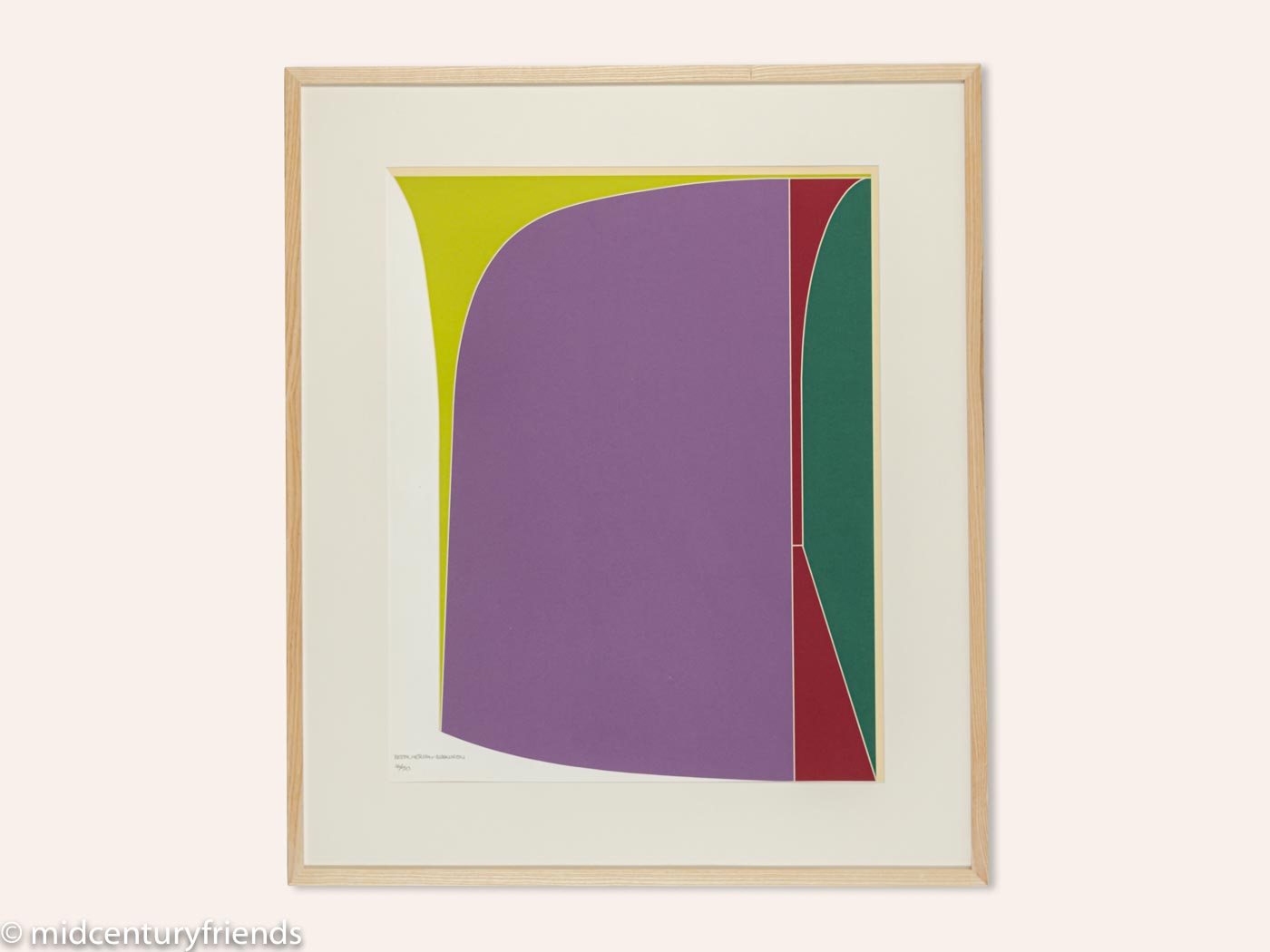 Winkel, Farblithographie, 85 x 100 cm
