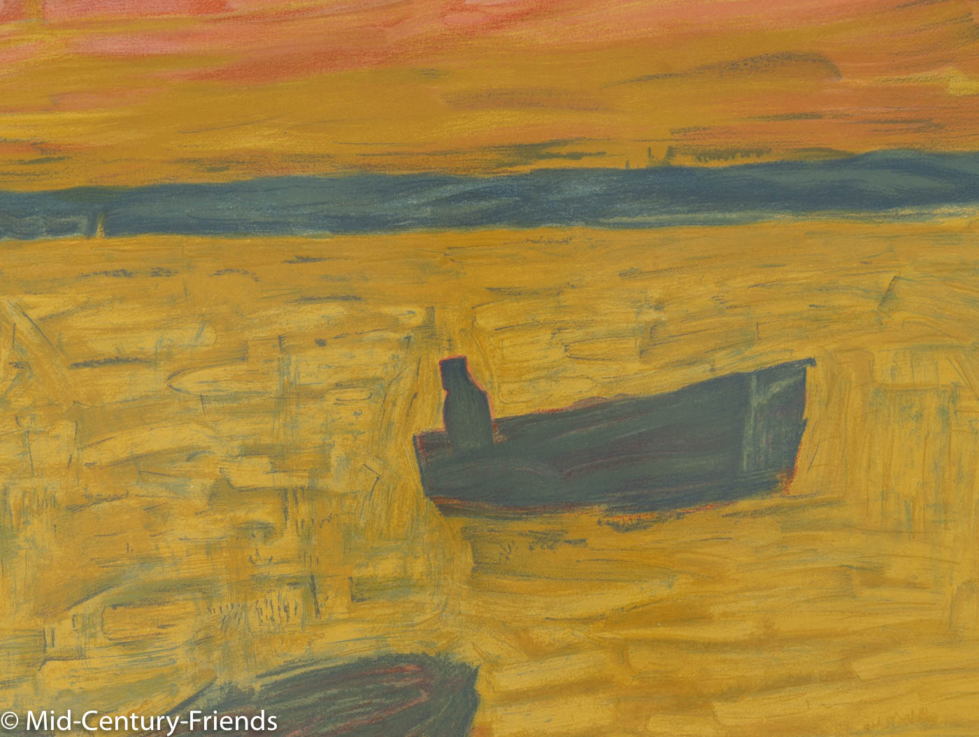 Fischer, Farblithographie, 83 x 77 cm