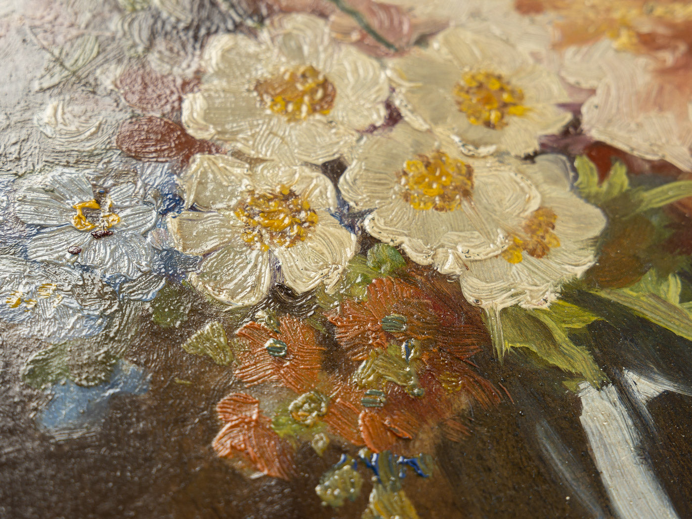Blumenstrauß, Öl auf Platte, 55 x 66 cm