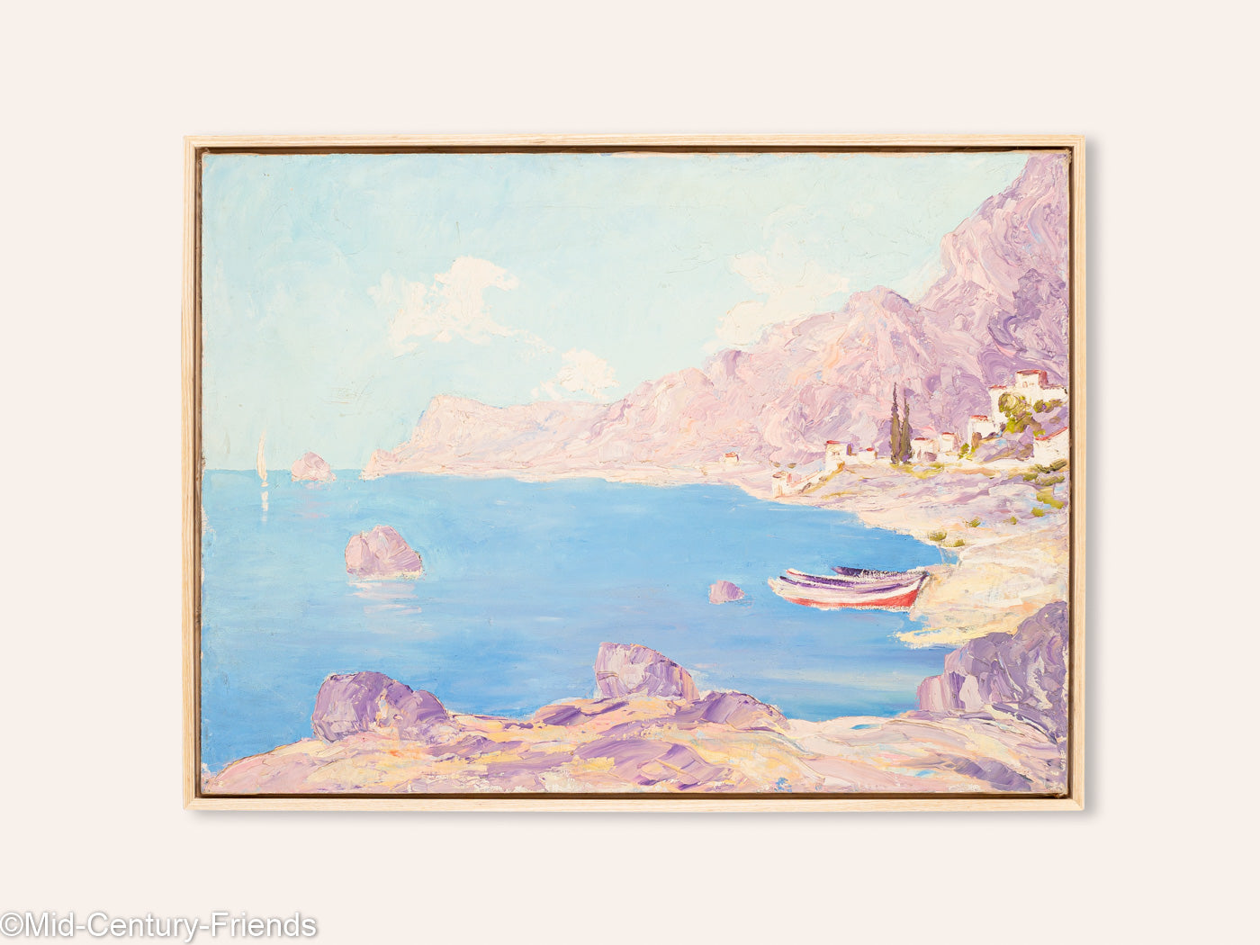 Meeresbucht, Öl auf Leinwand, 78 x 58 cm