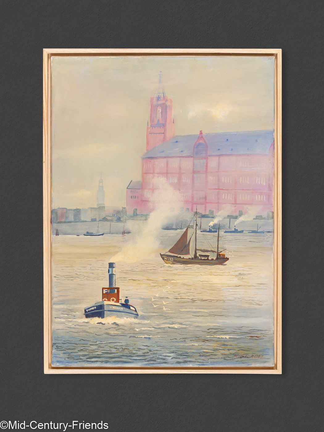 Hamburger Hafen, Öl auf Leinwand, 53 x 73 cm