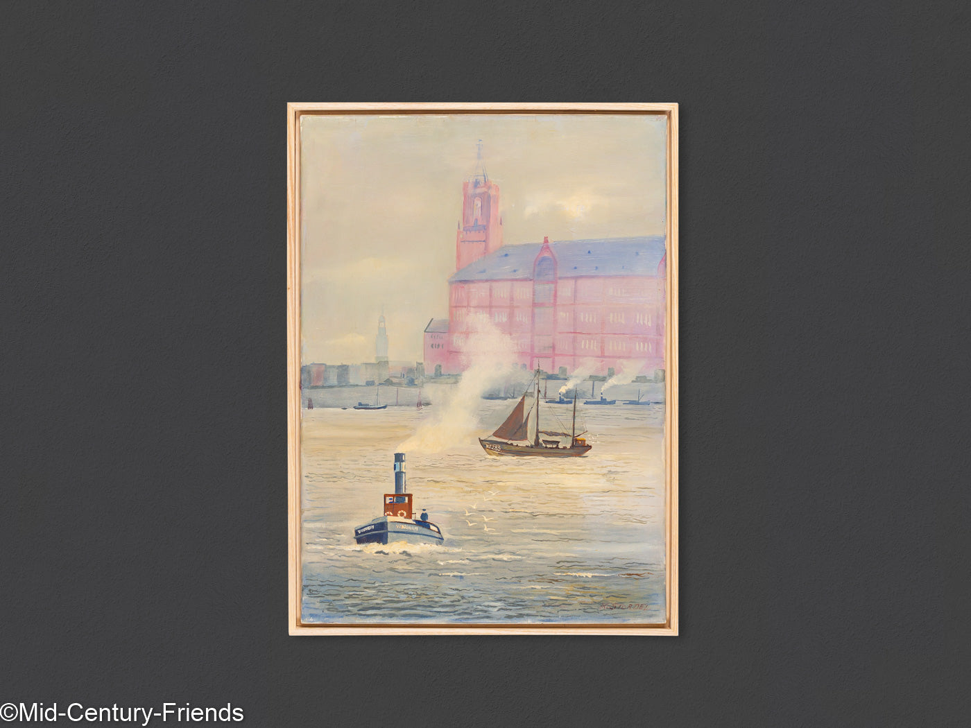 Hamburger Hafen, Öl auf Leinwand, 53 x 73 cm