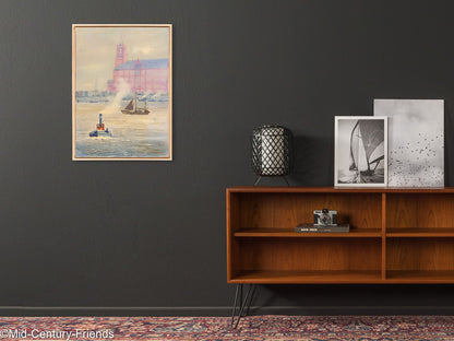 Hamburger Hafen, Öl auf Leinwand, 53 x 73 cm