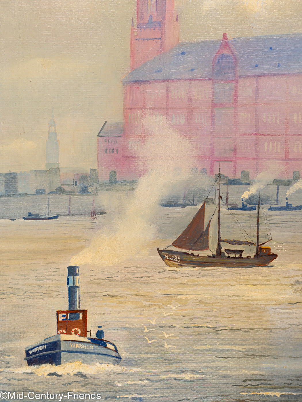 Hamburger Hafen, Öl auf Leinwand, 53 x 73 cm
