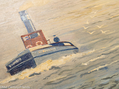 Hamburger Hafen, Öl auf Leinwand, 53 x 73 cm