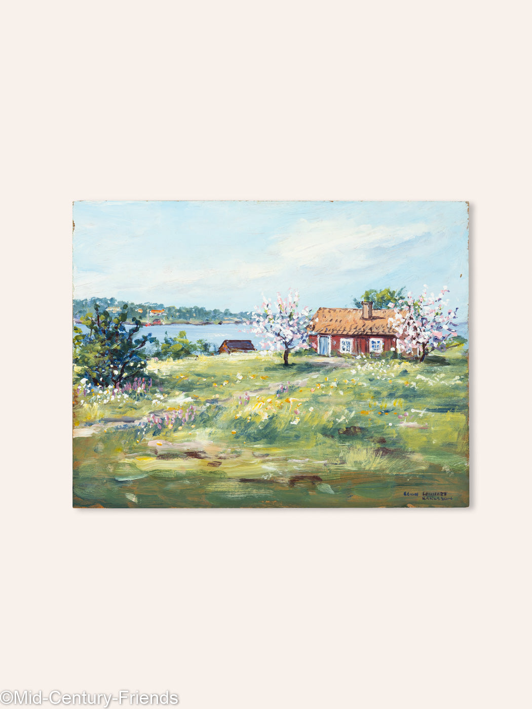 Schwedischer Frühling, Öl auf Platte, 35 x 27 cm