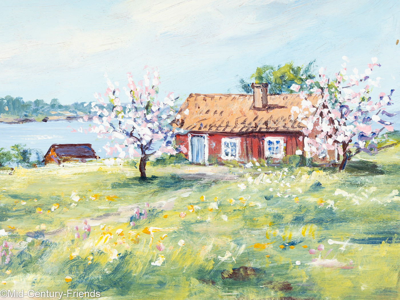 Schwedischer Frühling, Öl auf Platte, 35 x 27 cm