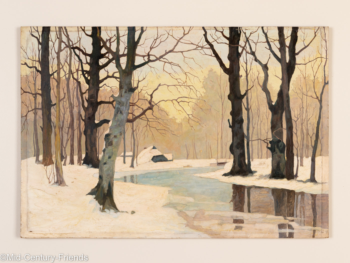 Winterwald, Öl auf Platte, 70 x 58 cm