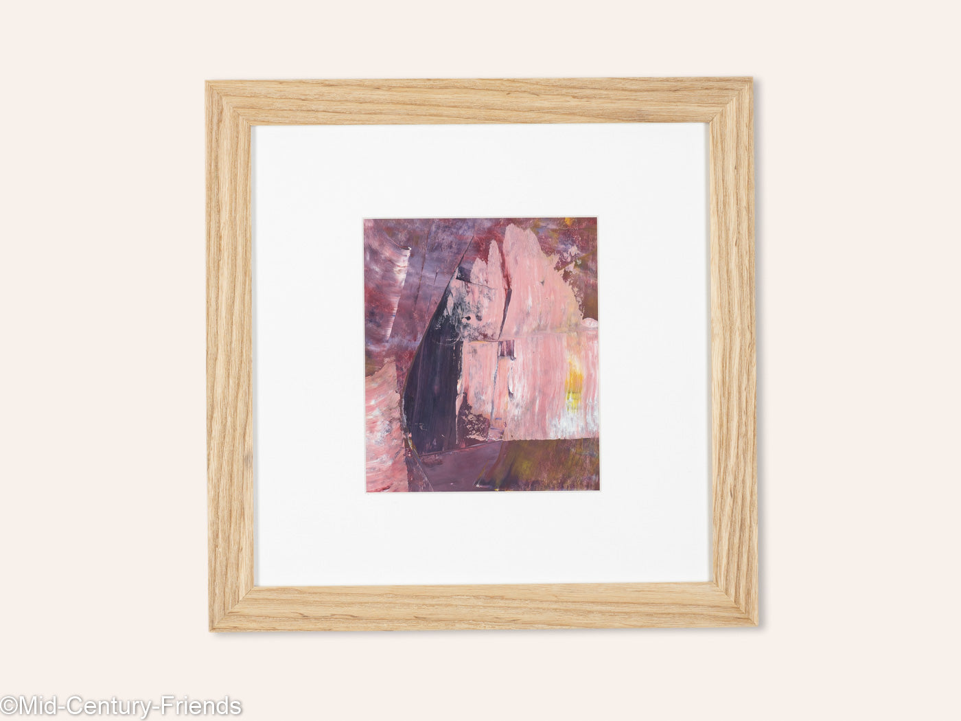 Violettes Quarz, Acryl auf Papier, 36 x 36 cm