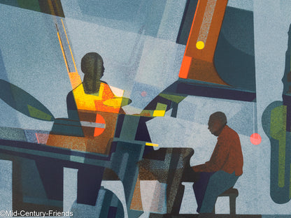 Jazz at Night, Siebdruck auf dickem Papier, 97 x 81 cm