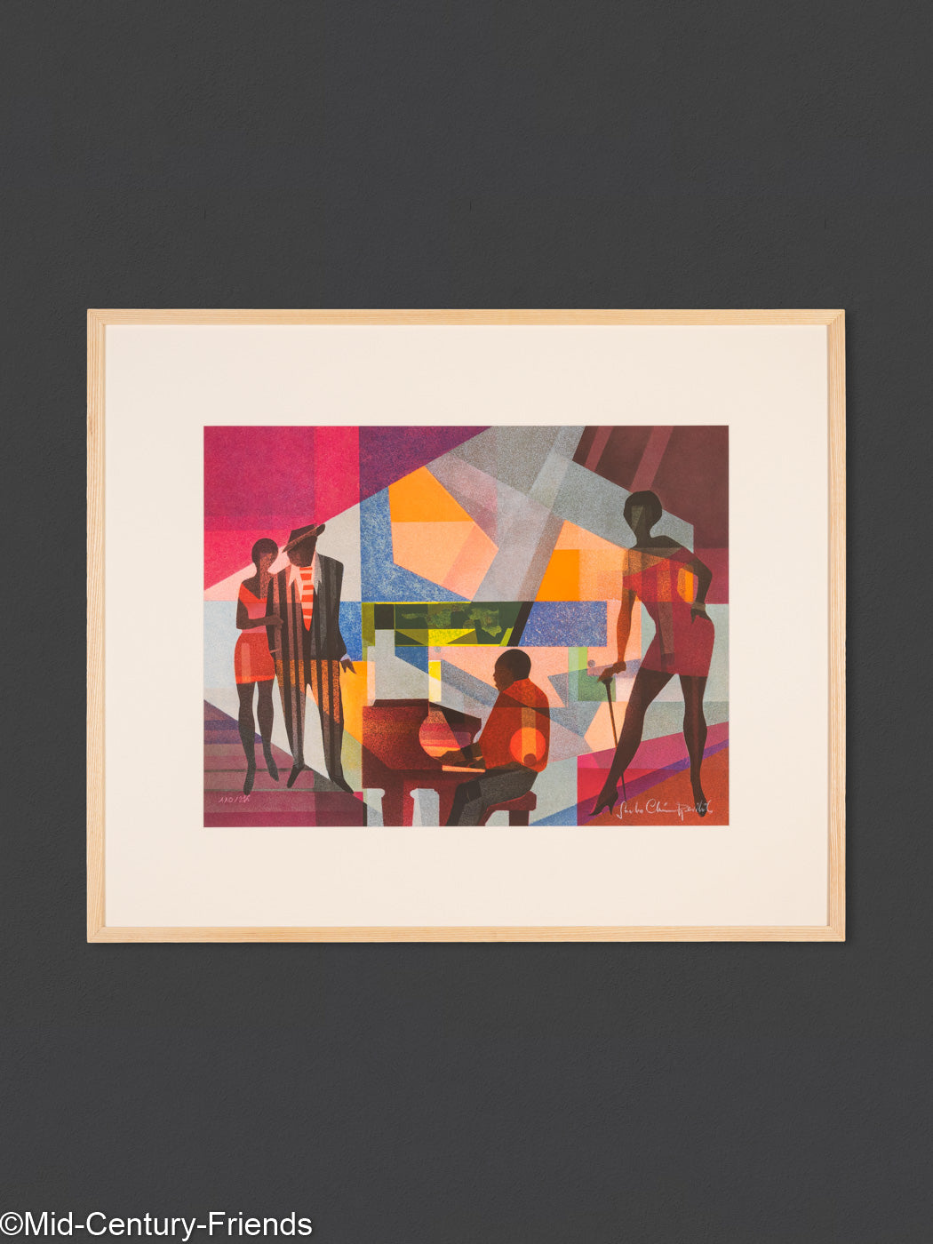 Club Night, Siebdruck auf dickem Papier, 97 x 81 cm