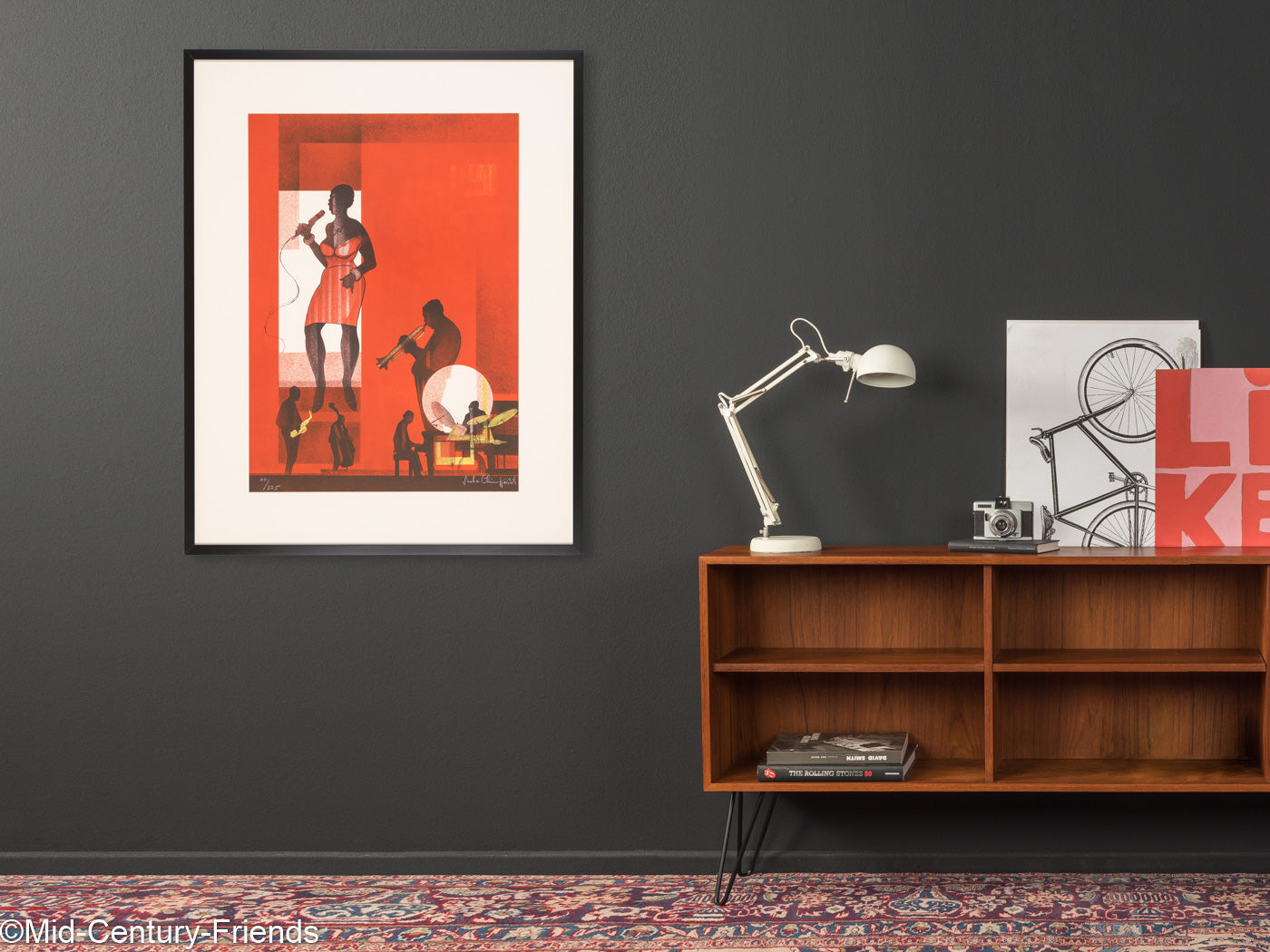 Jazz Singer, Siebdruck auf dickem Papier, 78 x 99 cm