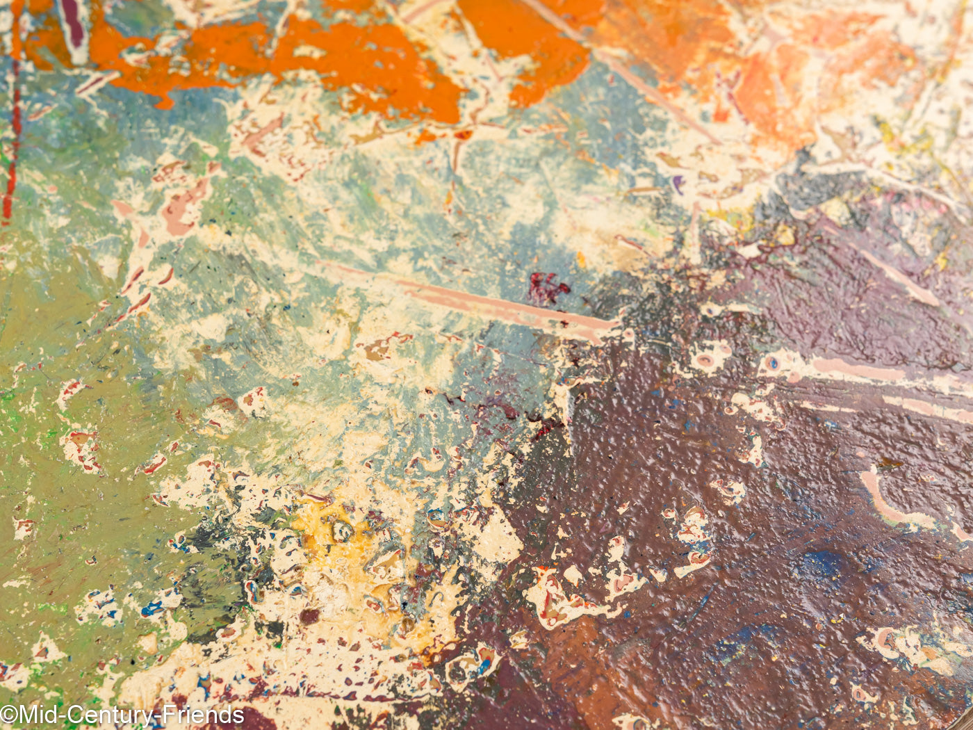 Zusammensetzung, Öl auf Platte, 49 x 52 cm