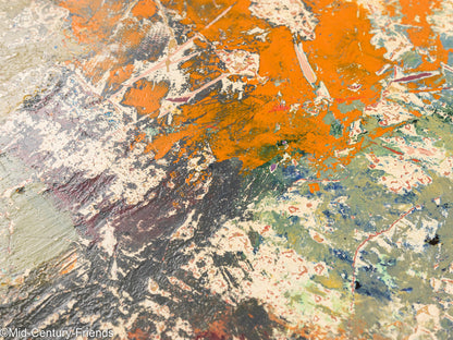 Zusammensetzung, Öl auf Platte, 49 x 52 cm