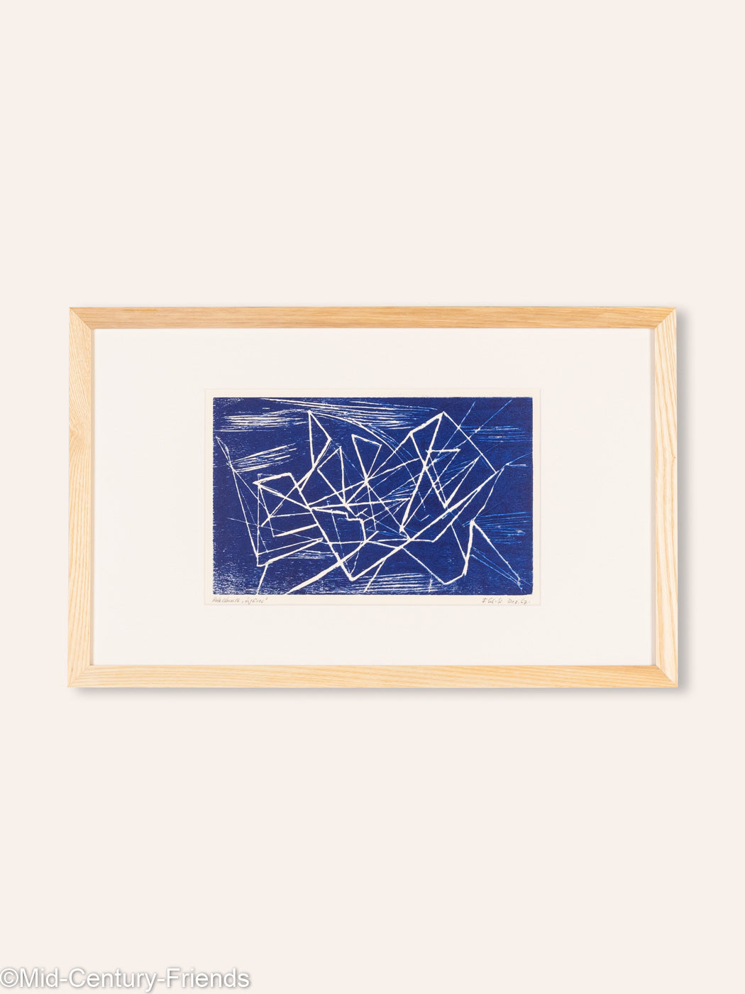 Netz, Holzschnitt auf Papier, 57 x 36 cm